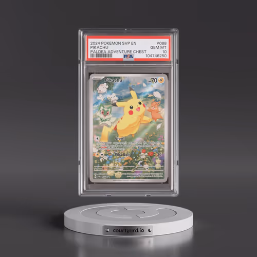 2024 Pokémon Svp EN-SV Black Star Promo #088 Pikachu - Paldea Adventure Chest (PSA 10 GEM MINT)