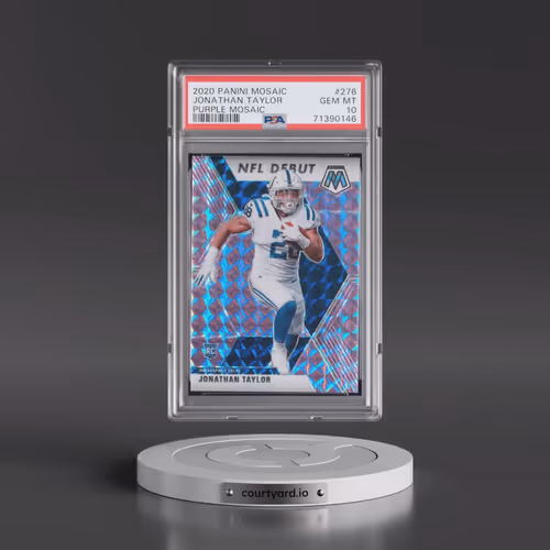 2020 Panini Mosaic #276 Jonathan Taylor - Purple Mosaic (PSA 10 GEM MINT)