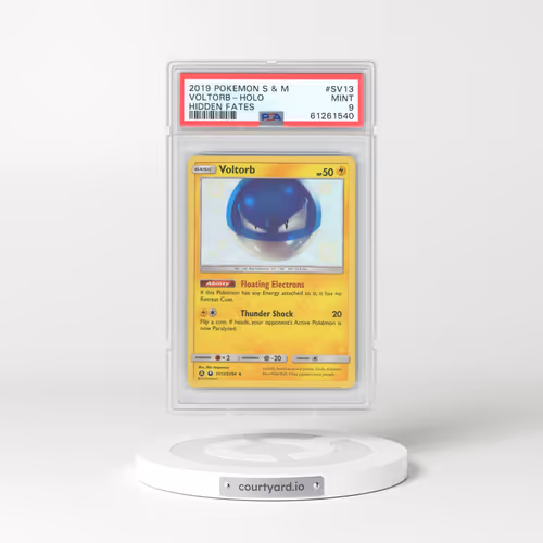 2019 Pokémon Sun & Moon Hidden Fates #SV13 Voltorb - Holo (PSA 9 MINT)