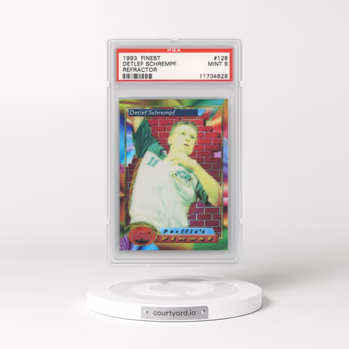 1993 Finest #128 Detlef Schrempf - Refractor (PSA 9 MINT)