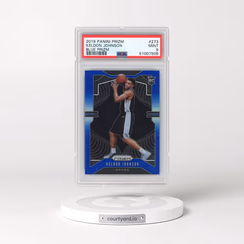 2019 Panini Prizm #273 Keldon Johnson - Blue Prizm (PSA 9 MINT)