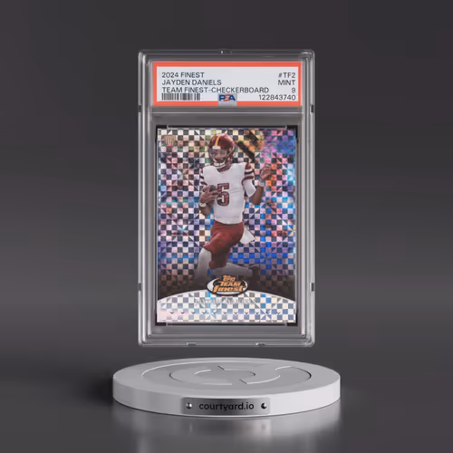 2024 Topps Finest Team Finest #TF2 Jayden Daniels - Checkerboard (PSA 9 MINT)