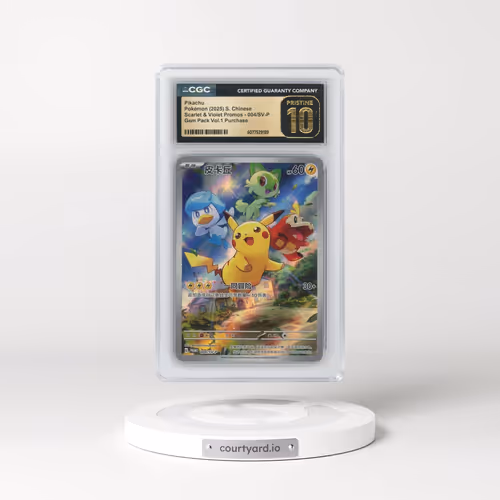 2025 Pokémon Simplified SV-P Promo #004 Pikachu - Gem Pack Vol 1 Bonus Card (CGC 10 PRISTINE)