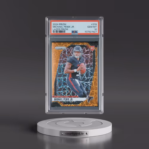 2024 Panini Prizm #378 Michael Penix Jr. - Lazer Prizm (PSA 10 GEM MINT)