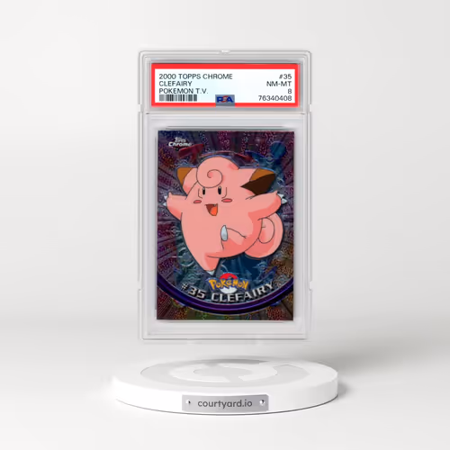 2000 Topps Chrome Pokémon T.V. #35 Clefairy (PSA 8 NM-MT)