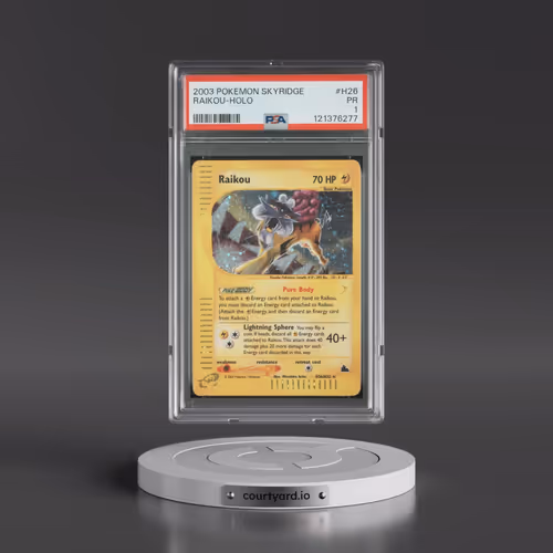 2003 Pokémon Skyridge #H26 Raikou - Holo (PSA 1 PR)