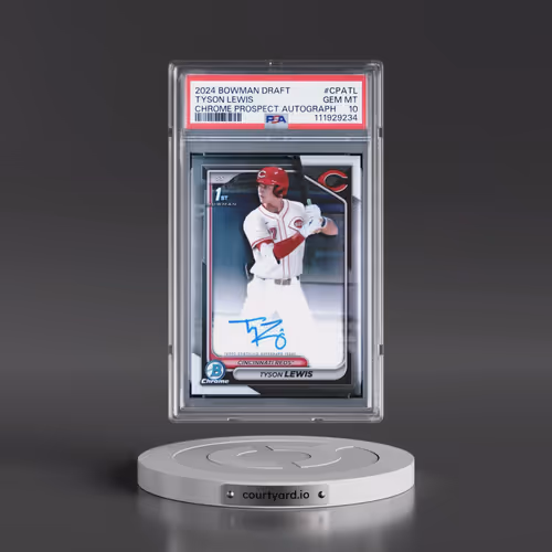 2024 Bowman Draft Chrome Prospect Autographs #CPATL Tyson Lewis (PSA 10 GEM MINT)