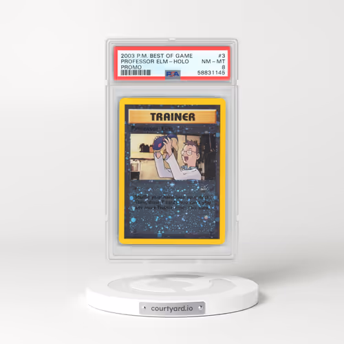 2003 Pokémon Best of Game Promo #3 Professor Elm - Reverse Foil (PSA 8 NM-MT)