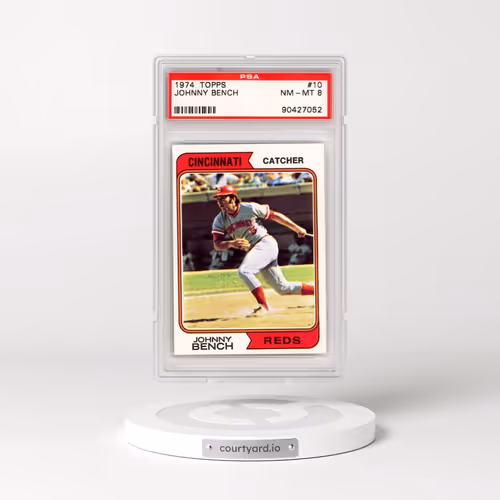 1974 Topps #10 Johnny Bench (PSA 8 NM-MT)
