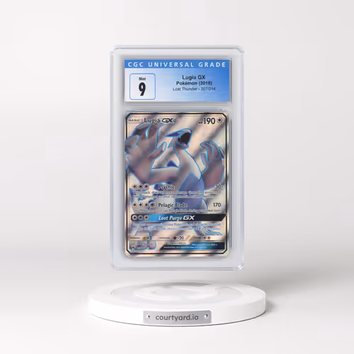 2018 Lost Thunder #207/214 Lugia GX - Ultra Rare Holo (CGC 9 MINT)