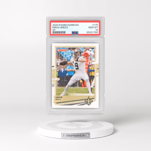 2020 Panini Donruss #175 Drew Brees - SP (PSA 10 GEM MINT)
