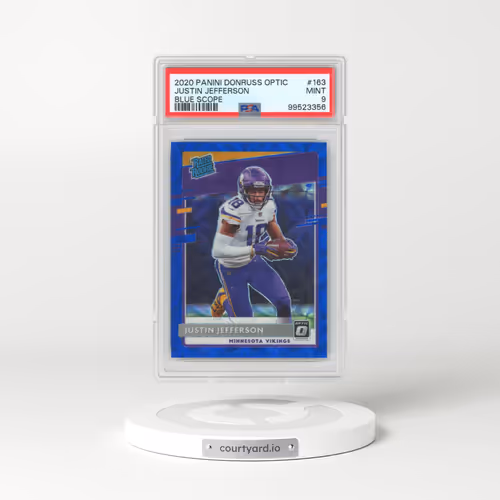 2020 Panini Donruss Optic #163 Justin Jefferson - Blue Scope (PSA 9 MINT)
