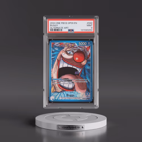 2024 One Piece OP09-Emperors in the New World #042 Buggy - Alternate Art (PSA 9 MINT)