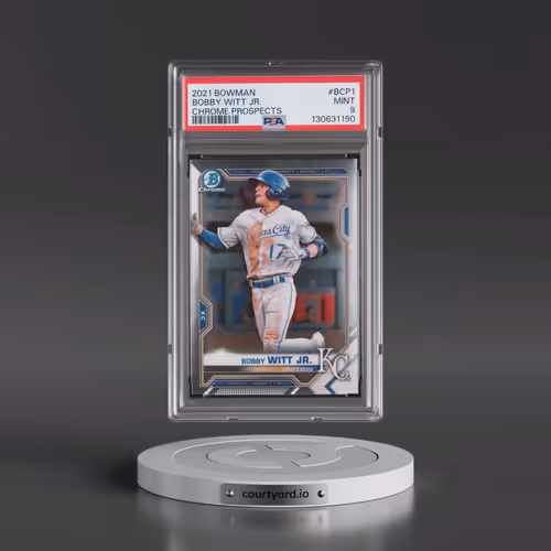2021 Bowman Chrome Prospects #BCP1 Bobby Witt Jr. (PSA 9 MINT)