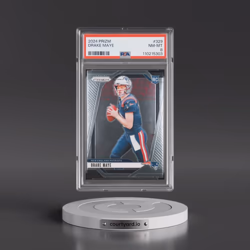 2024 Panini Prizm #329 Drake Maye (PSA 8 NM-MT)