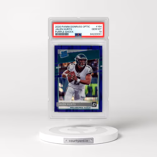 2020 Panini Donruss Optic #164 Jalen Hurts - Purple Shock (PSA 10 GEM MINT)