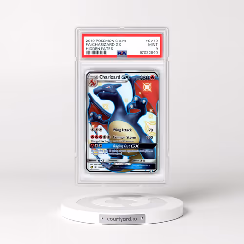 2019 Pokémon Sun & Moon Hidden Fates #SV49 Charizard GX - Holo Full Art (PSA 9 MINT)