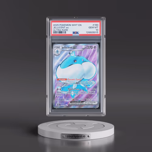 2025 Pokémon Wht EN-White Flare #160 Jellicent EX - Holo Ultra Rare (PSA 10 GEM MINT)