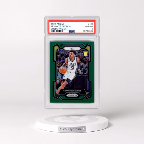 2023 Panini Prizm #127 Keyonte George - Green Prizm (PSA 8 NM-MT)