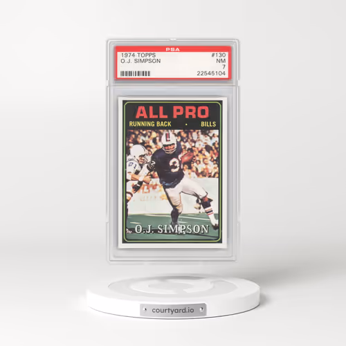 1974 Topps #130 O.J. Simpson (PSA 7 NM)