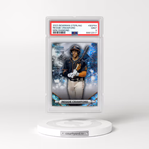 2023 Bowman Sterling #BSP64 Reggie Crawford - Mini Diamond Refractor (PSA 9 MINT)