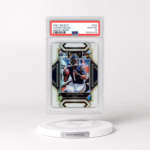 2021 Panini Select #250 Justin Fields - White Prizm (PSA 10 GEM MINT)