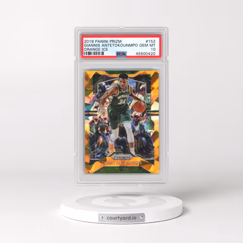2019 Panini Prizm #152 Giannis Antetokounmpo - Orange Ice (PSA 10 GEM MINT)