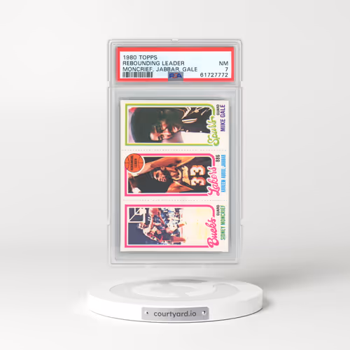 1980 Topps #140 Rebounding Leader - Moncrief, Jabbar, Gale (PSA 7 NM)
