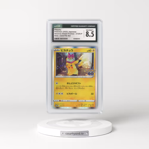 2019 Sword & Shield Promos #272/S-P Pikachu - Holo Card File Set (CGC 8.5 NM-MT+)