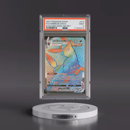 2021 Pokémon Sword & Shield Evolving Skies #214 Umbreon Vmax - Full Art Secret (PSA 9 MINT)
