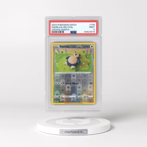 2023 Pokémon Sword and Shield Crown Zenith #109 Snorlax - Reverse Foil (PSA 9 MINT)