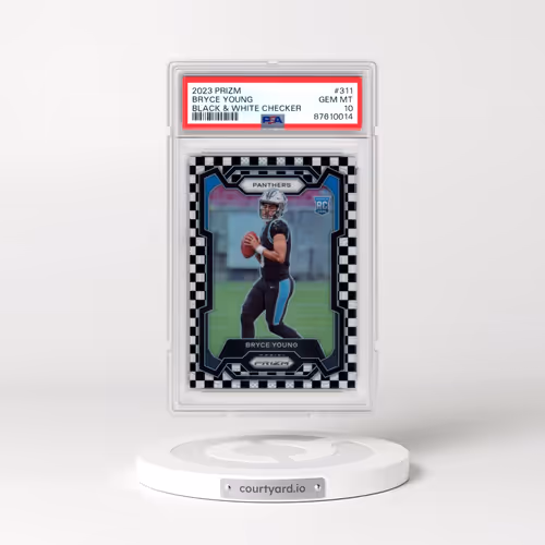 2023 Panini Prizm #311 Bryce Young - Black & White Checker (PSA 10 GEM MINT)