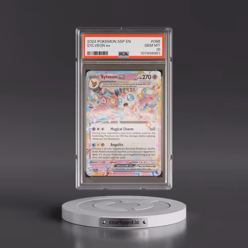 2024 Pokémon Ssp EN-Surging Sparks #086 Sylveon EX - Holo (PSA 10 GEM MINT)
