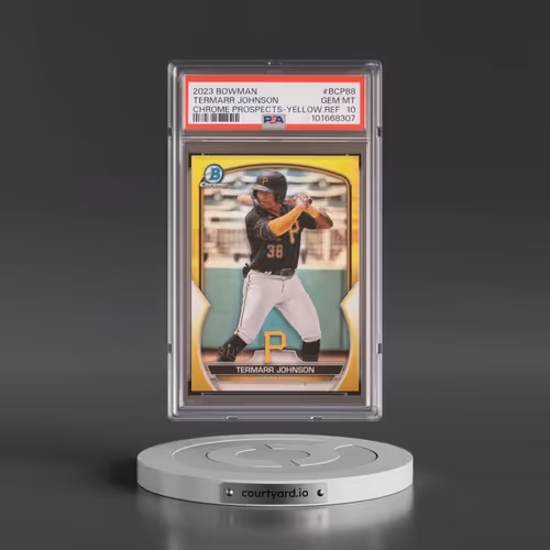 2023 Bowman Chrome Prospects #BCP88 Termarr Johnson - Yellow Refractor (PSA 10 GEM MINT)
