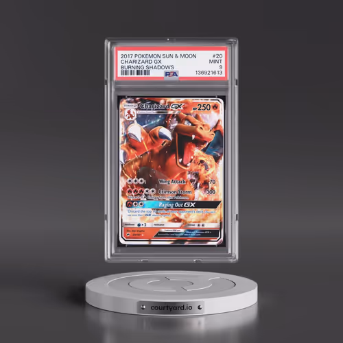 2017 Pokémon Sun & Moon Burning Shadows #20 Charizard GX - Holo (PSA 9 MINT)