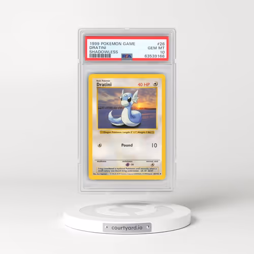 1999 Pokémon Game #26 Dratini - Shadowless (PSA 10 GEM MINT)