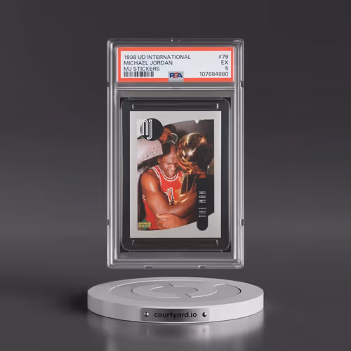 1998 Upper Deck International MJ Stickers #79 Michael Jordan (PSA 5 EX)