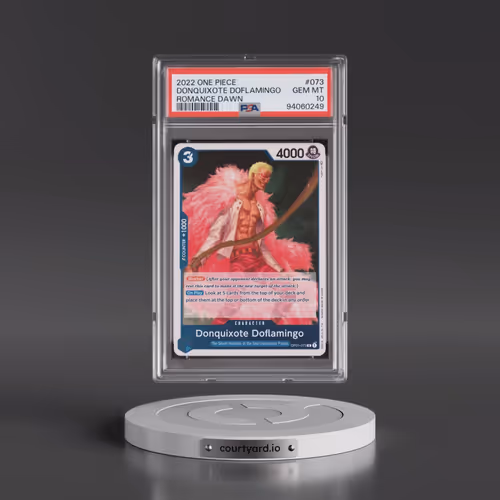 2022 One Piece OP01-Romance Dawn #073 Donquixote Doflamingo (PSA 10 GEM MINT)