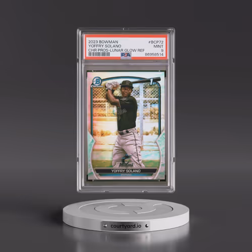 2023 Bowman Chrome Prospects #BCP72 Yoffry Solano - Lunar Glow Refractor (PSA 9 MINT)