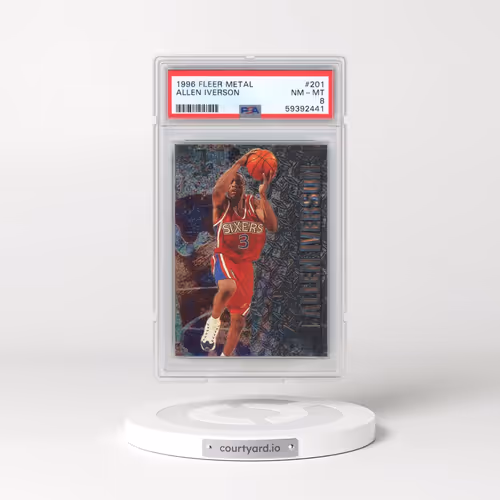 1996 Metal #201 Allen Iverson (PSA 8 NM-MT)