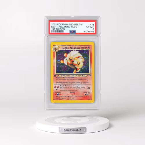 2002 Pokémon Neo Destiny #12 Light Arcanine - 1st Edition Holo (PSA 6 EX-MT)