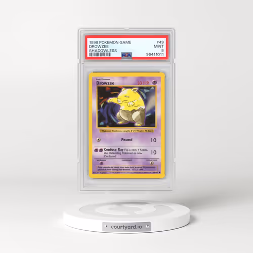 1999 Pokémon Game #49 Drowzee - Shadowless (PSA 9 MINT)