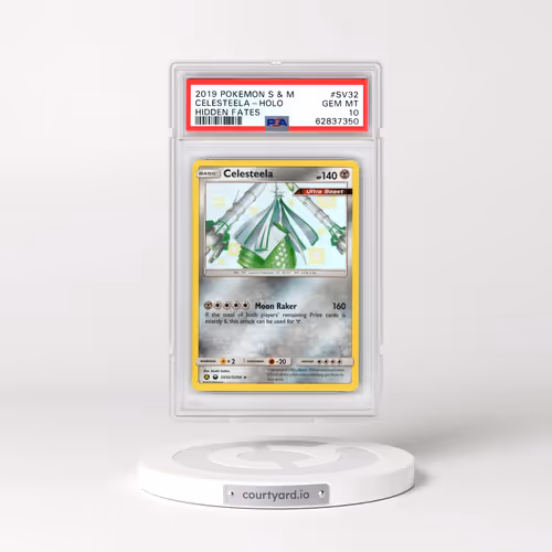 2019 Pokémon Sun & Moon Hidden Fates #SV32 Celesteela - Holo (PSA 10 GEM MINT)