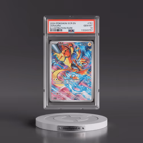 2024 Pokémon Scr EN-Stellar Crown #151 Zeraora - Illustration Rare (PSA 10 GEM MINT)