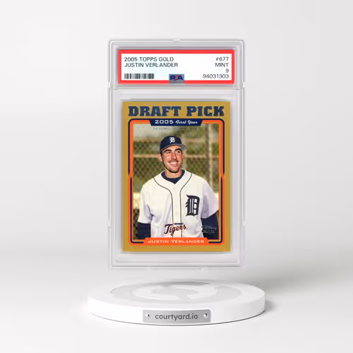 2005 Topps Gold #677 Justin Verlander (PSA 9 MINT)