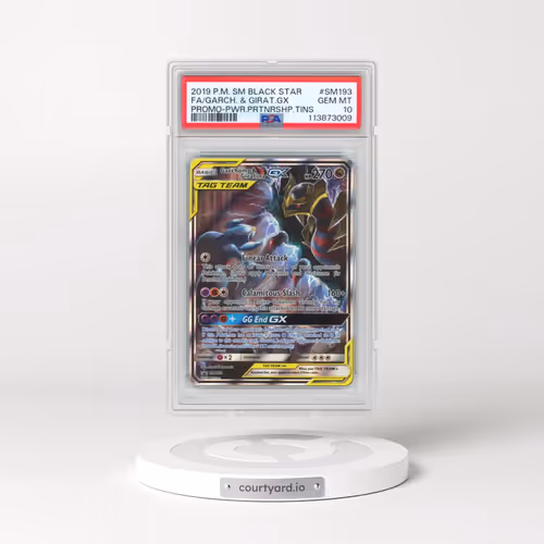 2019 Pokémon SM Black Star Promo #SM193 Garchomp & Giratina GX - Holo Full Art Power Partnership Tin