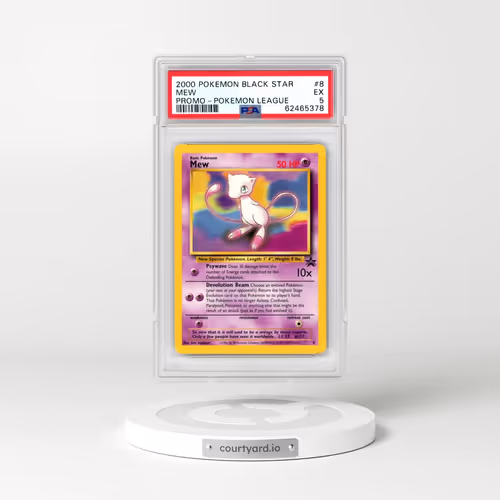 2000 Pokémon Promo Black Star #8 Mew - Pokemon League (PSA 5 EX)