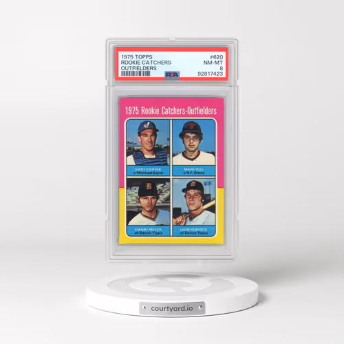 1975 Topps #620 Rookie Catchers-Outfielders (PSA 8 NM-MT)