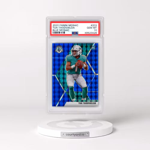 2020 Panini Mosaic #203 Tua Tagovailoa - Blue Mosaic (PSA 10 GEM MINT)