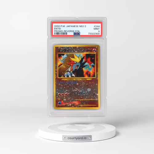 2000 Pokémon Neo 2 Promo #244 Entei - Reverse Foil (PSA 9 MINT)